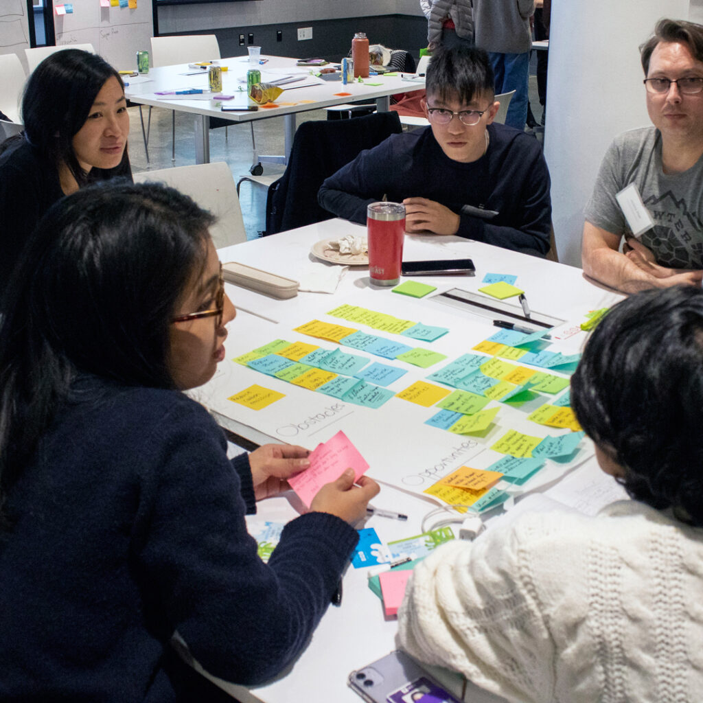 Jenn with NYU students